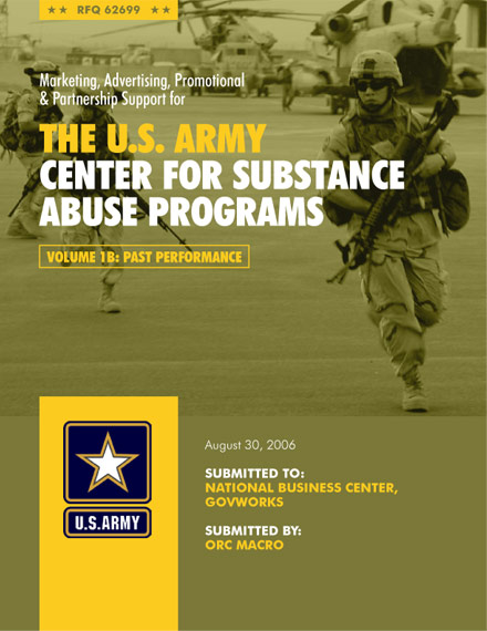 Proposal cover for U.S. Army
